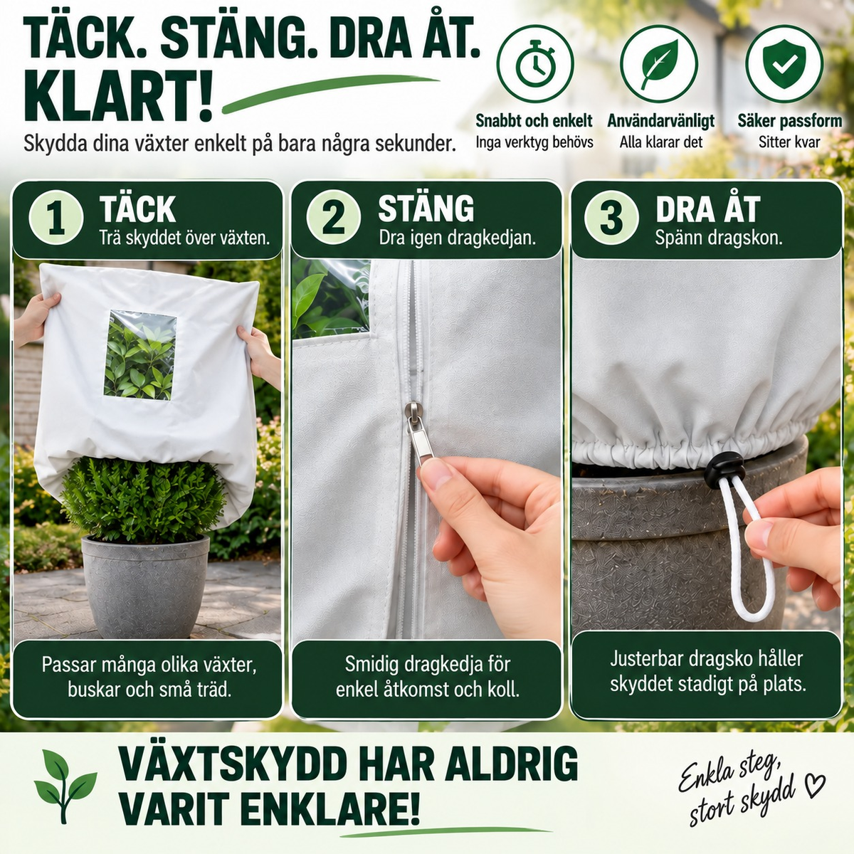 VinterWrap | Andningsbart frostskydd för buskar, krukväxter och unga träd