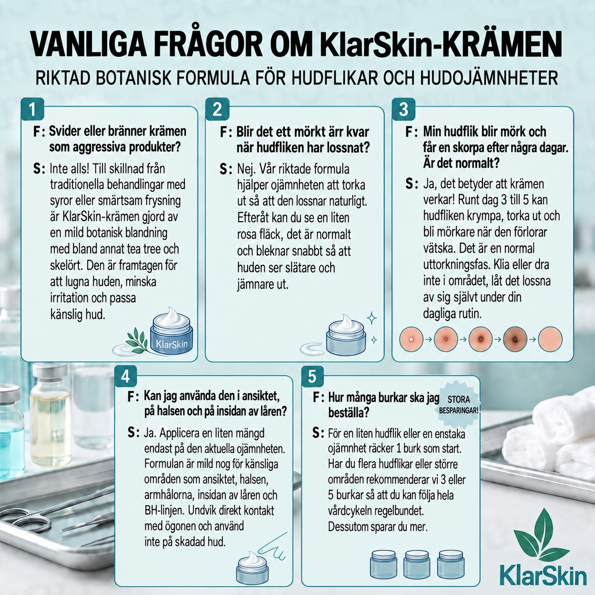 KlarSkin | Riktad kräm för hudflikar och vårtor, 30 ml