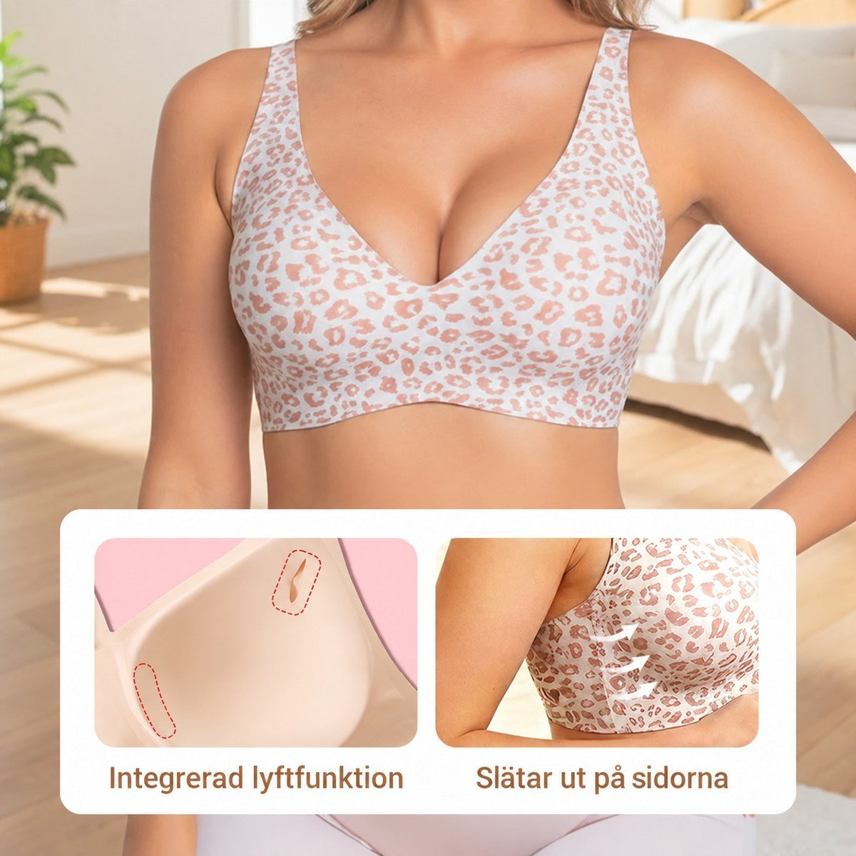 FriLift | Sömlös bygelfri BH med naturligt lyft