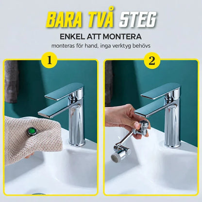 SnurrFlow | Roterbar kranförlängare 1080° med 2 strållägen