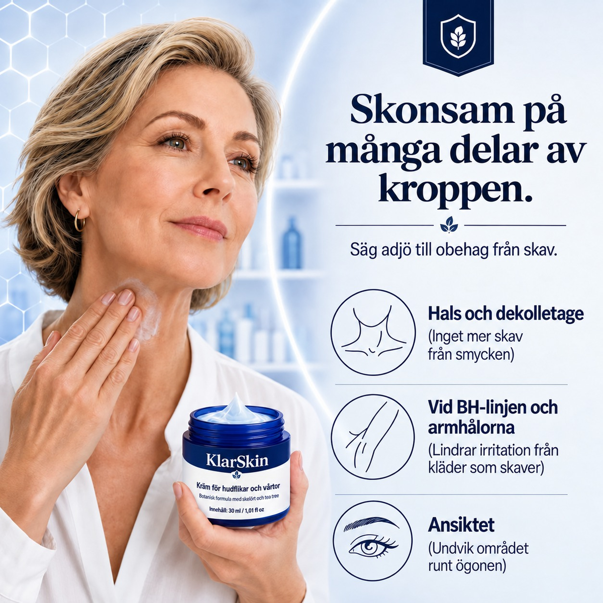 KlarSkin | Riktad kräm för hudflikar och vårtor, 30 ml