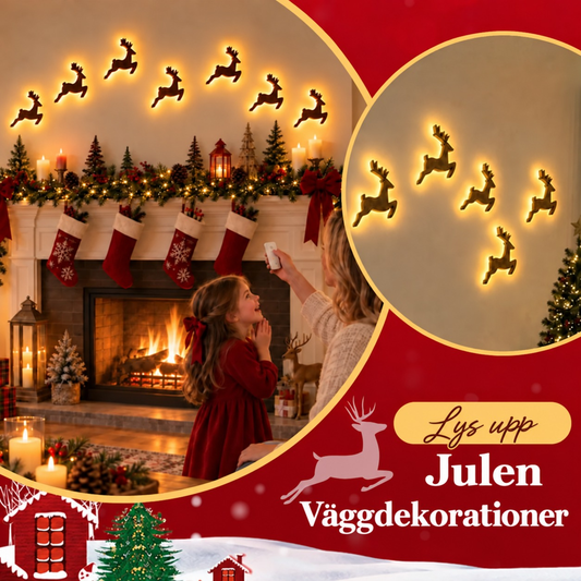 JulGlow | LED-väggdekorationer för jul i set om 7