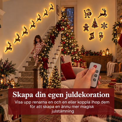 JulGlow | LED-väggdekorationer för jul i set om 7