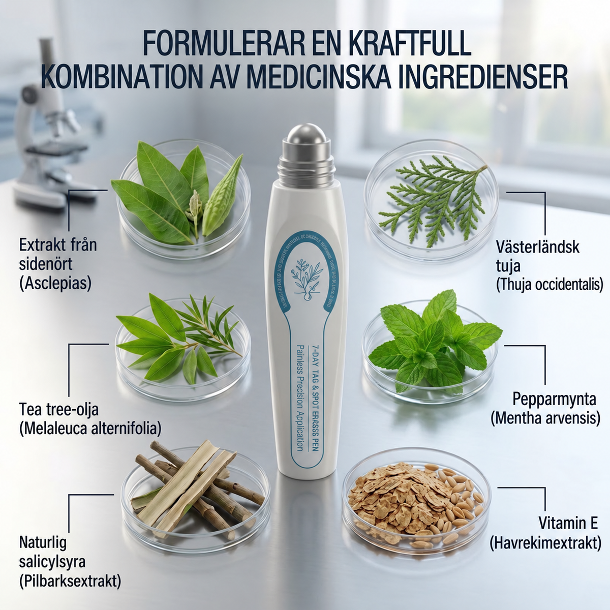 HudRoll | Roll-on serum mot vårtor och hudflikar, 15 ml