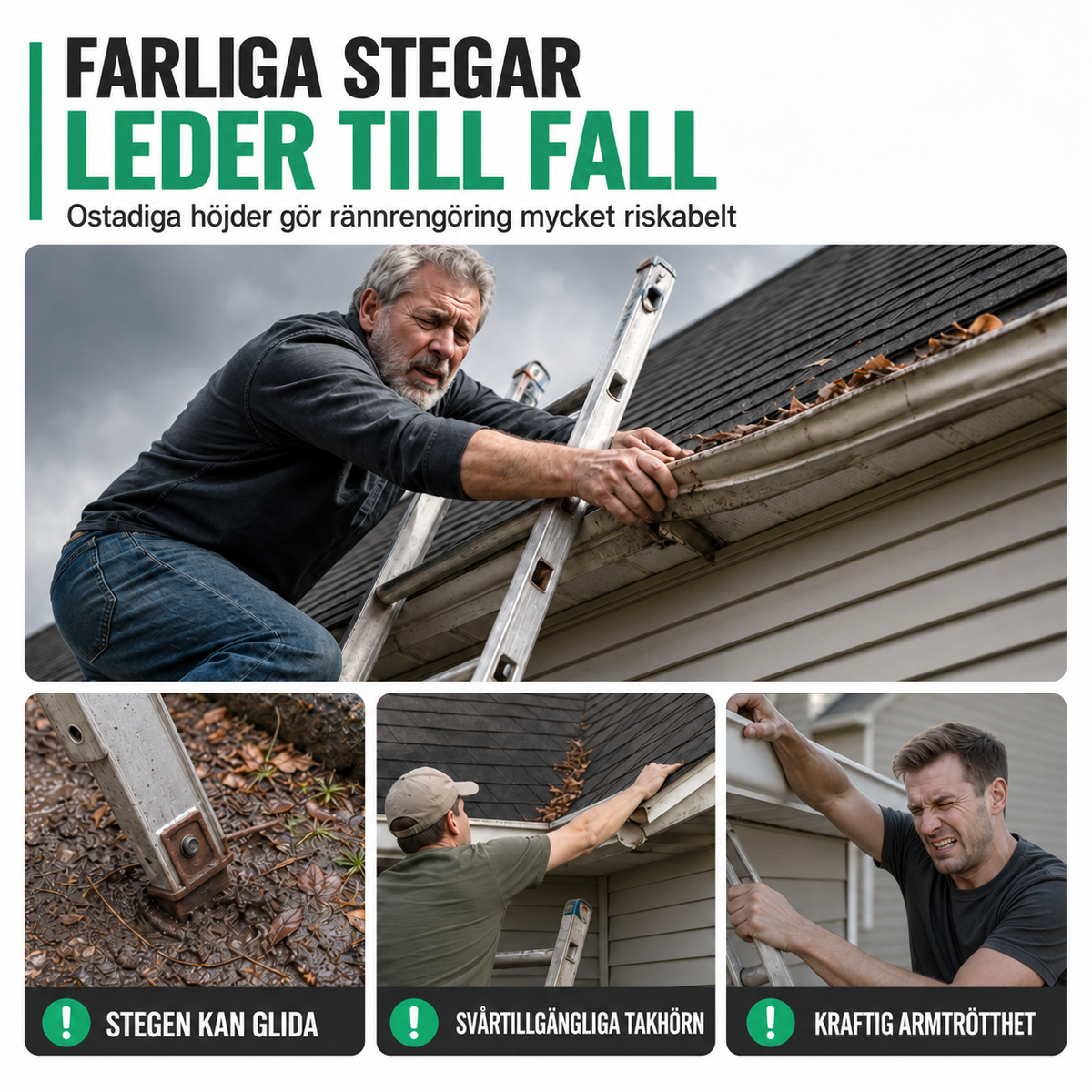 RännClean | Rengöringsverktyg för hängrännor – rensa från marken utan stege