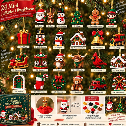 BrickJul adventskalender med 24 mini-byggsatser