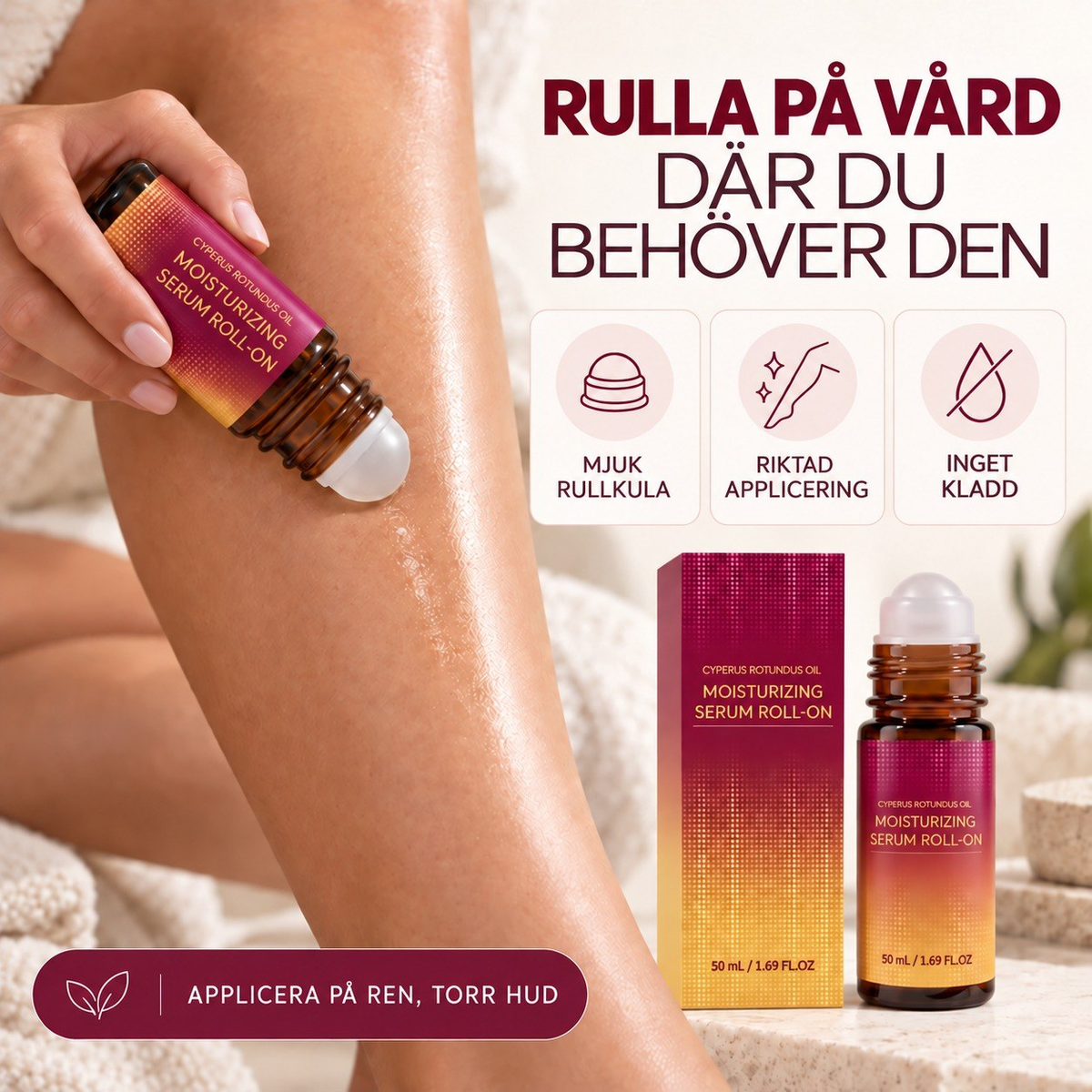 SilkeRoll | Lugnande roll-on efter hårborttagning, 50 ml